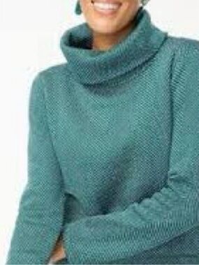 J. Crew Teal Cowl Neck Sweater